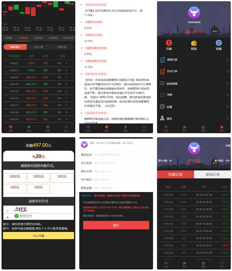 【新版时间盘】第一版二开微交易时间盘金属时间盘 +财经资讯+带微信登录-万源库