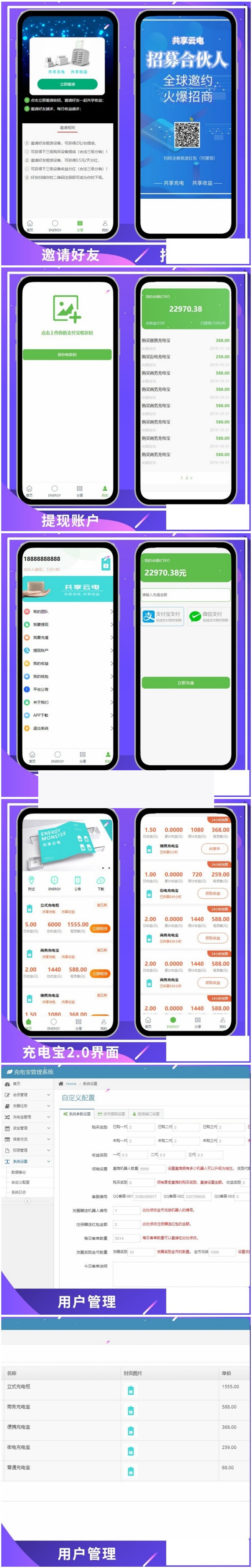 共享充电宝2.0系统源码 仿云海广告云点机器人挂机赚钱-万源库