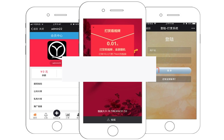 视频打赏正版微信视频打赏源码代理分销系统 全新V15自动检测域名黑白名单-万源库