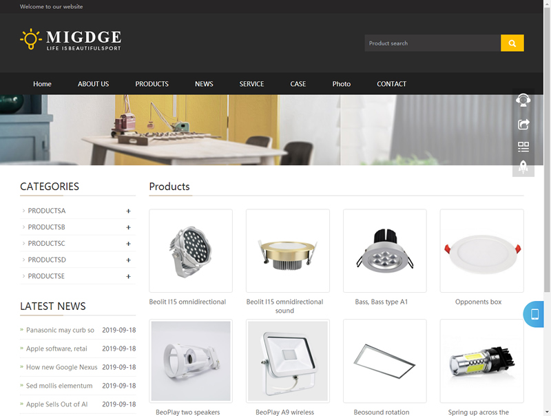 图片[2]-（自适应手机版）响应式灯具网站源码 灯饰产品英文外贸织梦模板-万源库