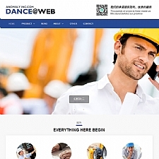 （自适应手机版）响应式外贸网站源码 HTML5蓝色高端简洁外贸企业公司织梦模板-万源库
