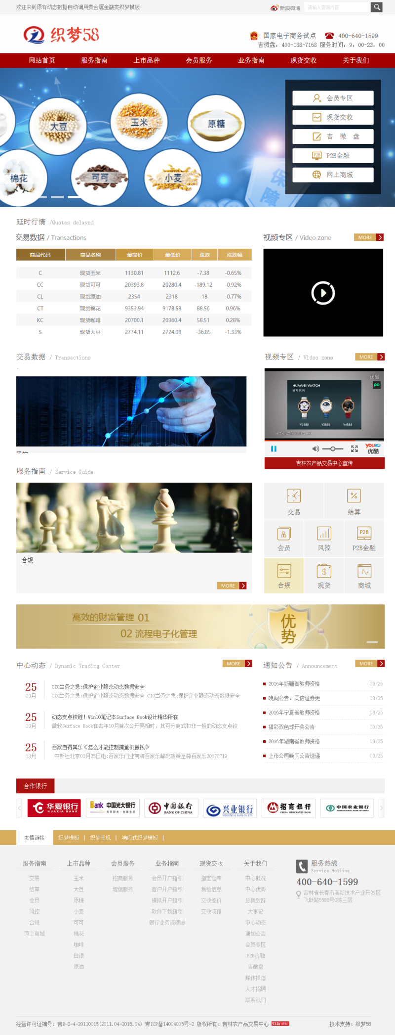 图片[1]-织梦原有动态数据自动调用贵金属金融类织梦模板-万源库