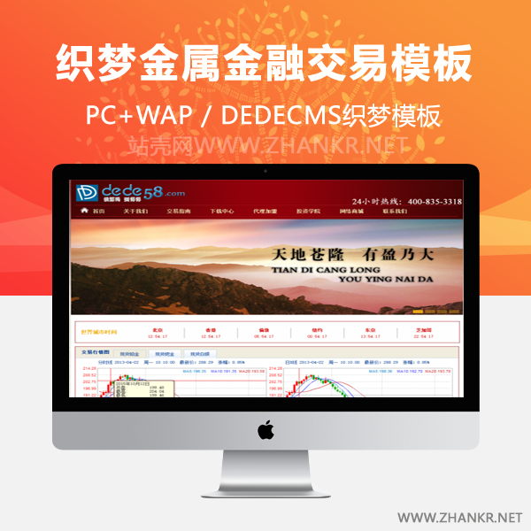 织梦贵金属金融交易投资类企业网站织梦模板-万源库