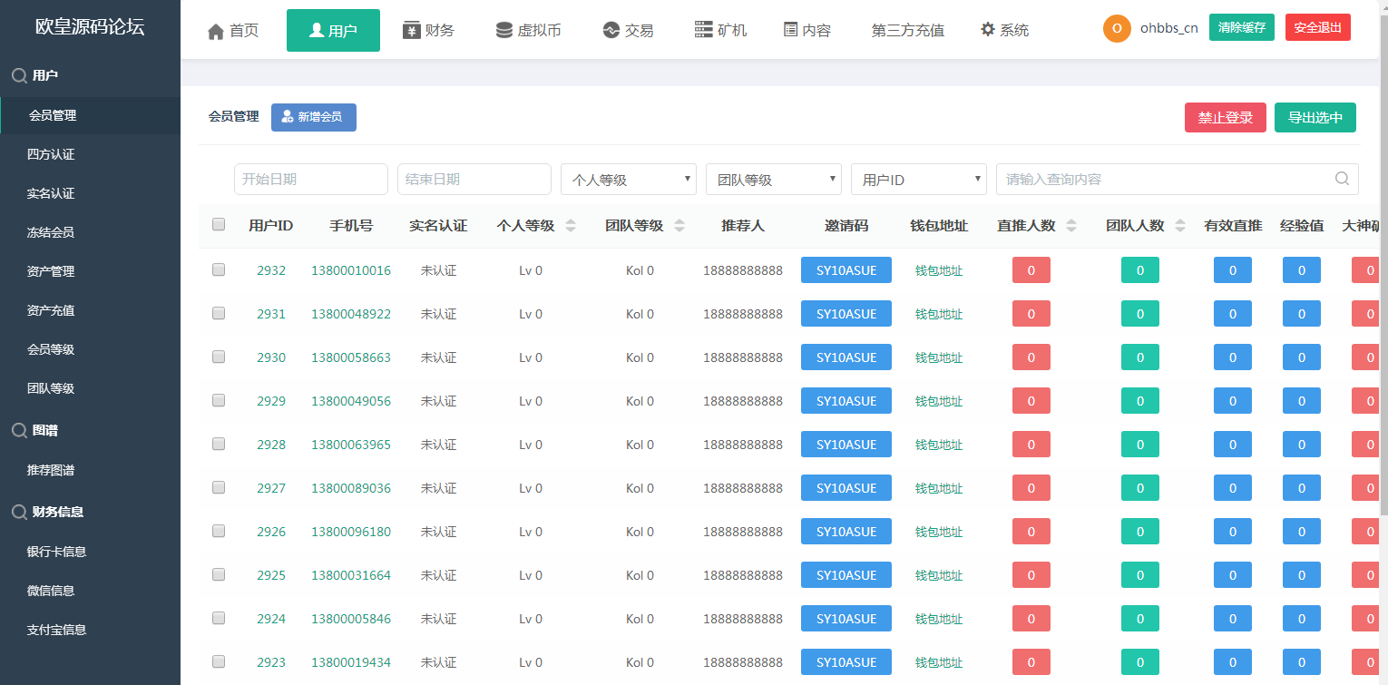 图片[16]-A1010 【尤泰链矿机】区块链挖矿系统+链上钱包[运营版]-万源库
