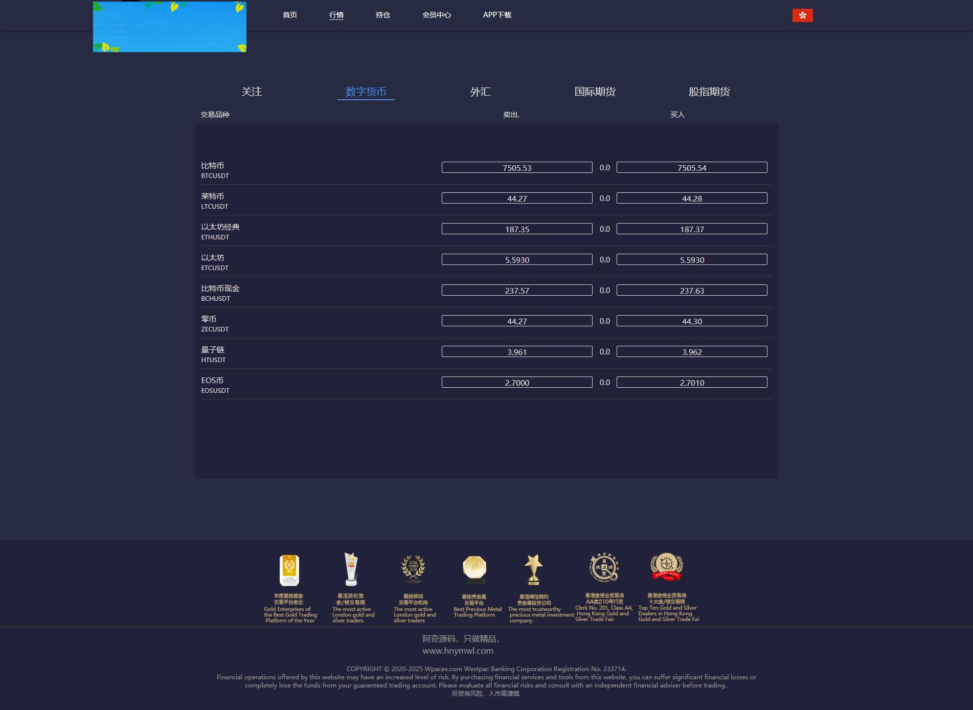 A687【三合一交易所】金融理财系统[修复后台+(点位+时间+双位盘)]-万源库