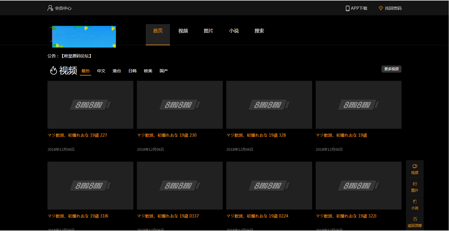 K291 【视频图片网站源码】苹果cmsV10x影视源码[自适应+20个广告位]-万源库
