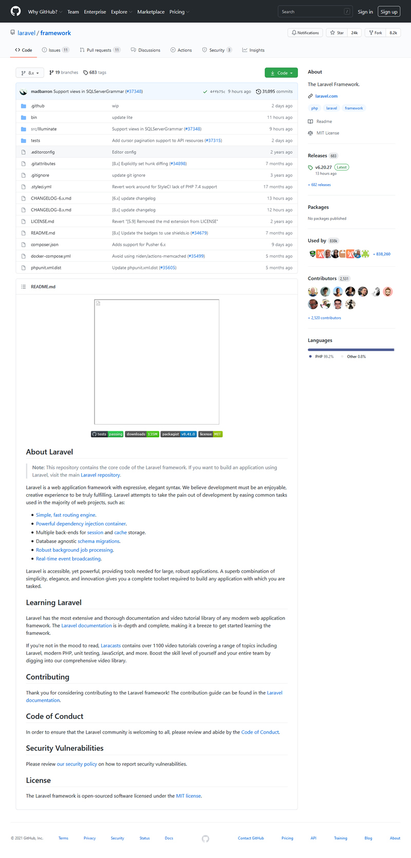 Laravel Web应用程序框架 v8.41.0-万源库