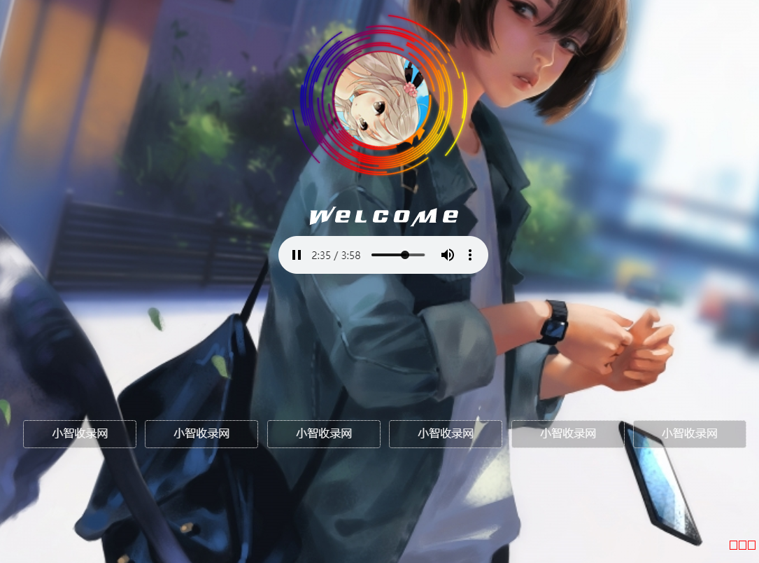 图片[1]-非常漂亮的一款html引导页导航网站旋转头像变幻背景单页源码[带背景音乐单页模板]-万源库