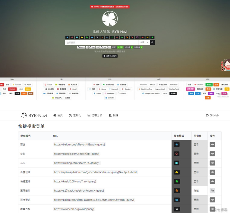 图片[1]-好看有个性的轻量级可配置网站导航源码-万源库
