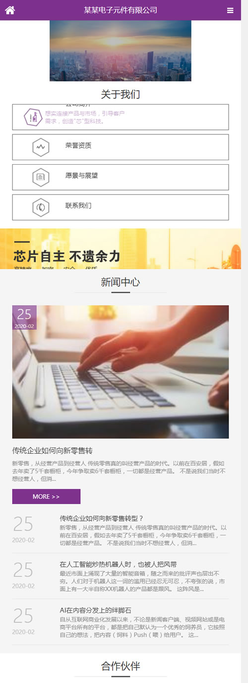 图片[2]-(自适应手机版)响应式电子芯片研发设计类网站源码 HTML5电子元件织梦模板-万源库