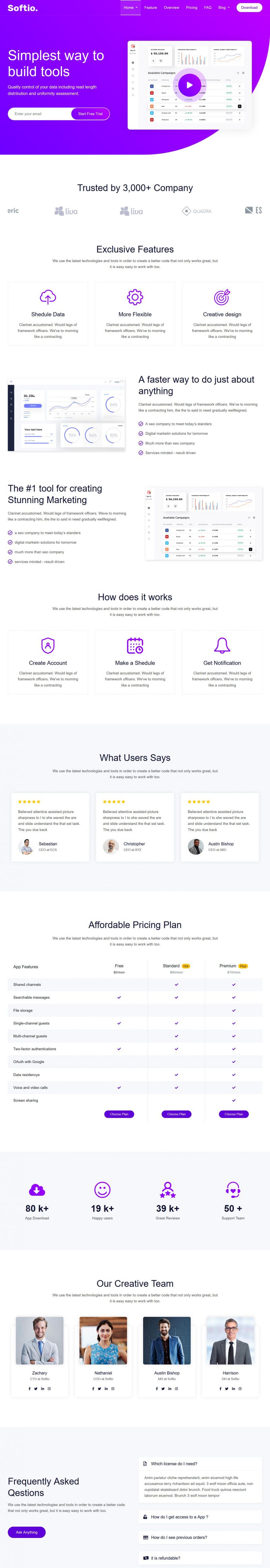 图片[1]-【亲测源码】企业软件应用落地展示页H5页面模板[可自适应手机]-万源库