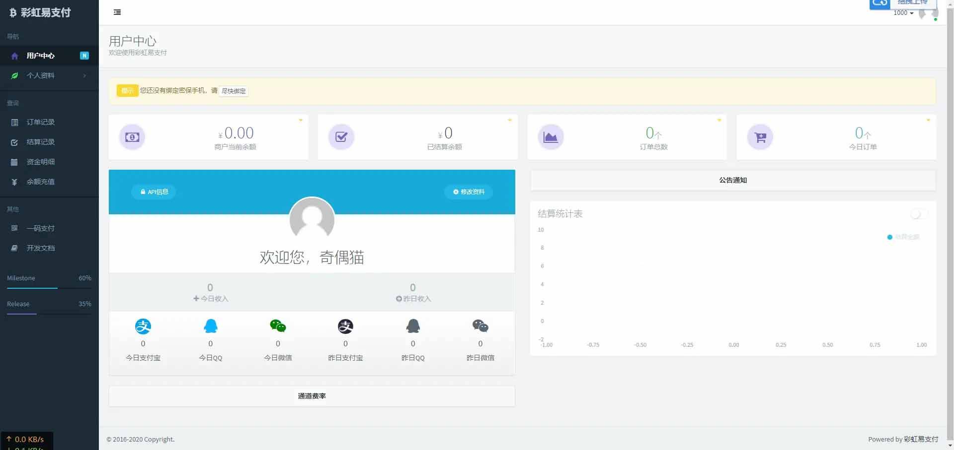 二开版彩虹易支付全开源10套模板带风控实名系统源码-万源库