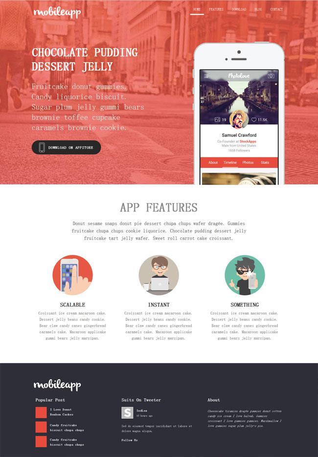 苹果APP软件企业模板,网页模板,素材免费下载-万源库