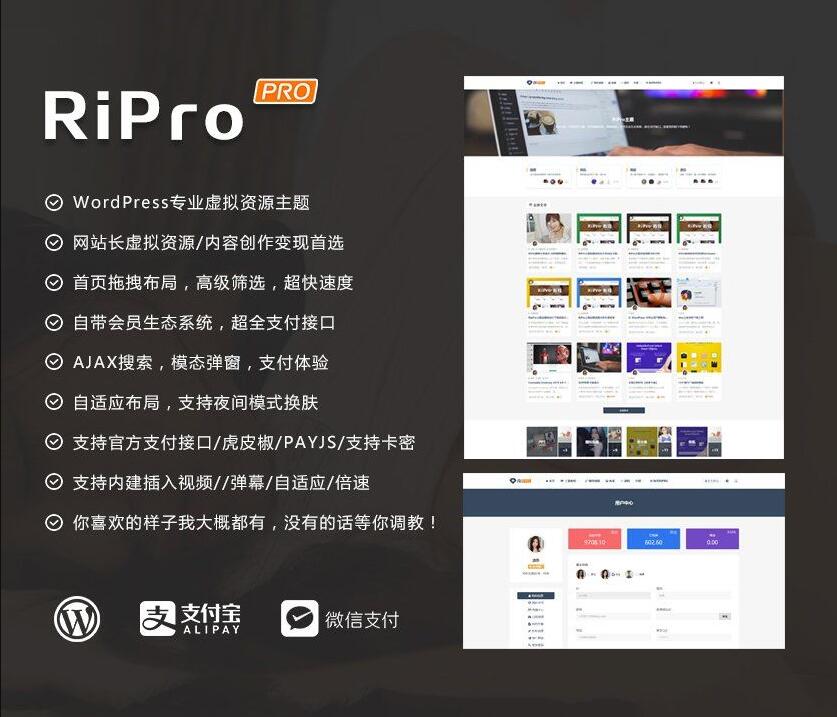 WordPress主题RiPro v8.6 无限制版-万源库