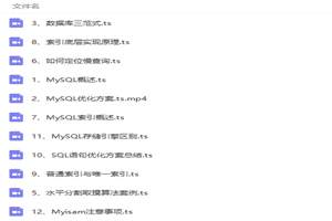 MySQL语句性能优化视频教程-万源库
