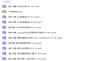 MySQL数据库项目实战视频教程-万源库