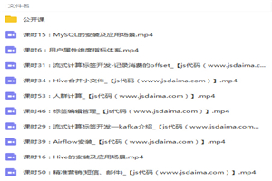 大数据人工智能用户画像解决方案视频教程-万源库
