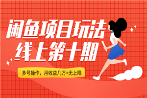 闲鱼项目玩法实战最新教程 多号批量操作 一个月收益几万-万源库