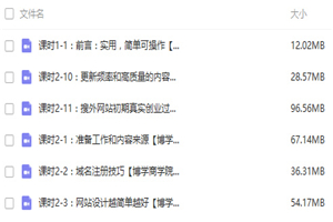 图片[1]-搜外网夫唯网站seo优化培训干货（24节视频课程）-万源库