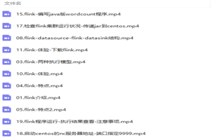 零基础入门Flink到上手企业开发视频教程-万源库