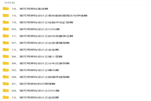 高可用架构设计与实践视频教程-万源库