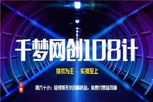 千梦网创108计第60计：短视频无水印解析站 免费付费皆可赚-万源库