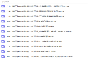 基于Java的微信公众号二次开发视频教程-万源库