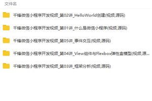 微信小程序开发零基础入门视频教程-万源库
