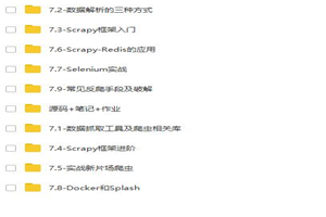 Python实战网络数据采集（爬虫）视频教程含源码_笔记_文档-万源库