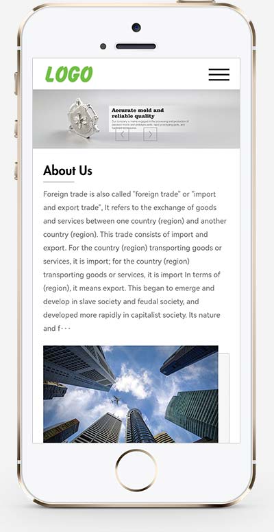 图片[2]-(自适应手机端)绿色五金零件英文外贸网站源码 精密模具零件加工类pbootcms网站模板-万源库