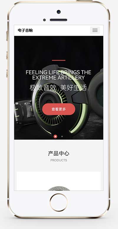 图片[2]-(自适应手机端)html5智能音响设备网站源码 pbootcms响应式数码电子产品网站模板-万源库
