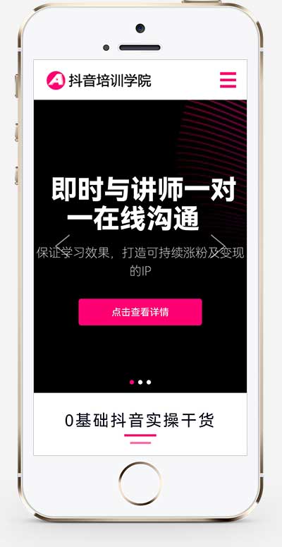 图片[2]-(自适应手机端)响应式自媒体短视频拍摄技巧网站源码 抖音网红培训机构pbootcms网站模板-万源库