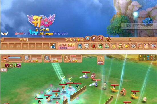 Q版回合制游戏：开心online服务端游戏源码-万源库