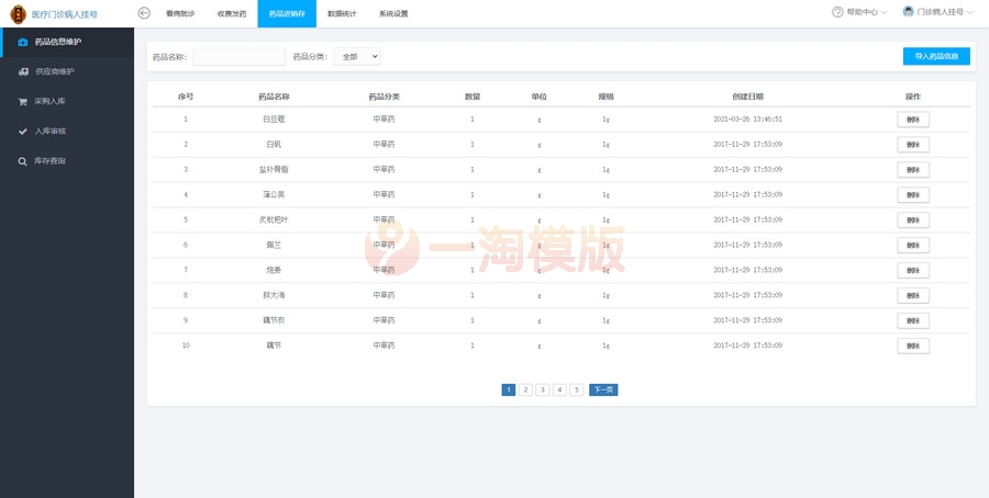 图片[3]-ThinkPHP医疗门诊病人挂号管理系统源码 医院进销存管理系统-万源库