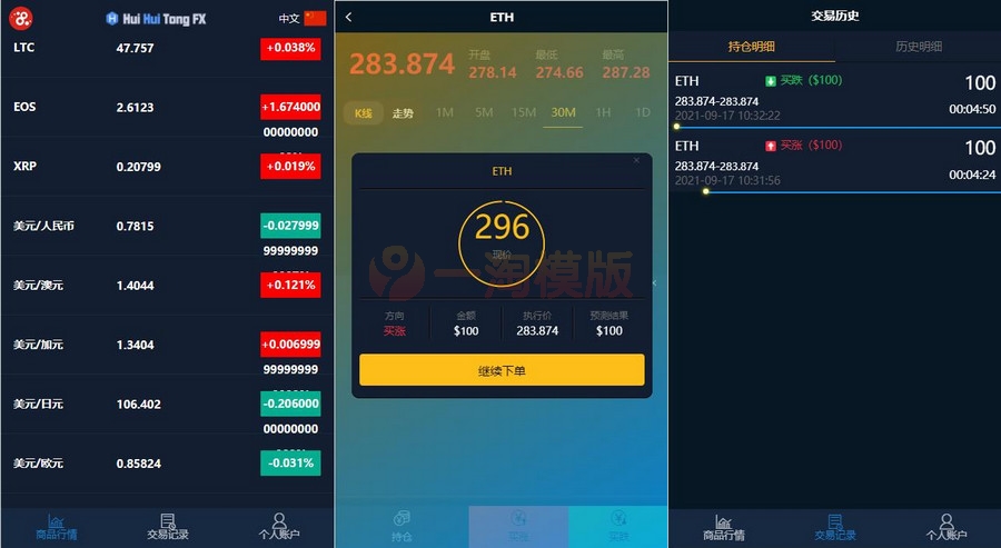 图片[2]-多语版汇汇通微盘usdt支付完美运营2开发版+K线正常-万源库