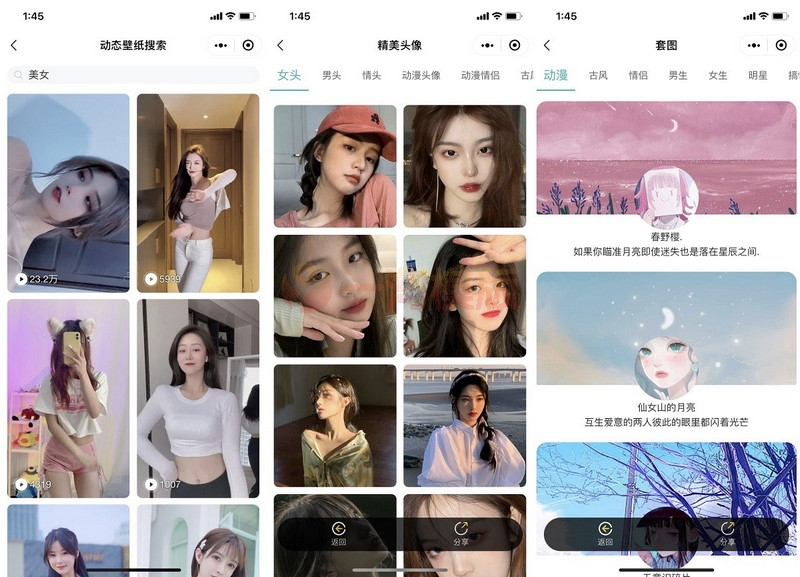 图片[2]-最新修复版云开发壁纸小程序源码/新版大气UI微信QQ双端壁纸小程序源码-万源库