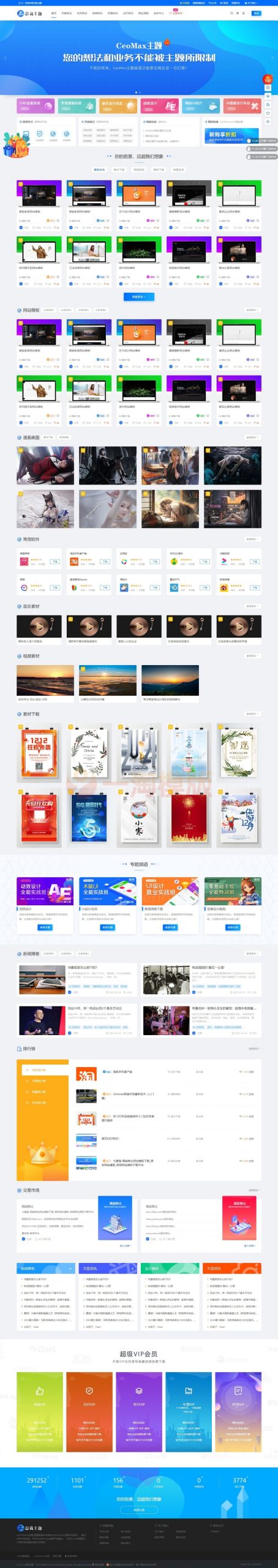 独家首发 价值400元 总裁主题CeoMax v3.9.1开心版 WordPress主题-万源库