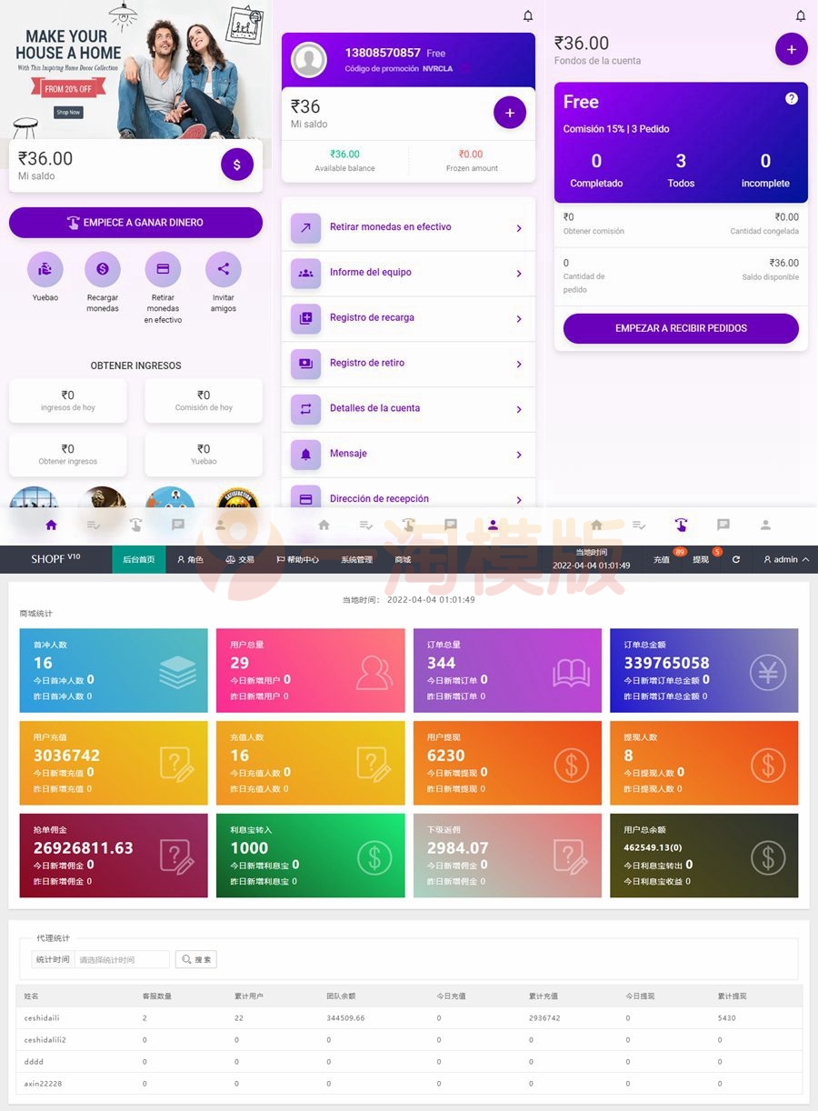 国际多语言出海商城源码/返佣产品自动匹配拼单商城源码-万源库