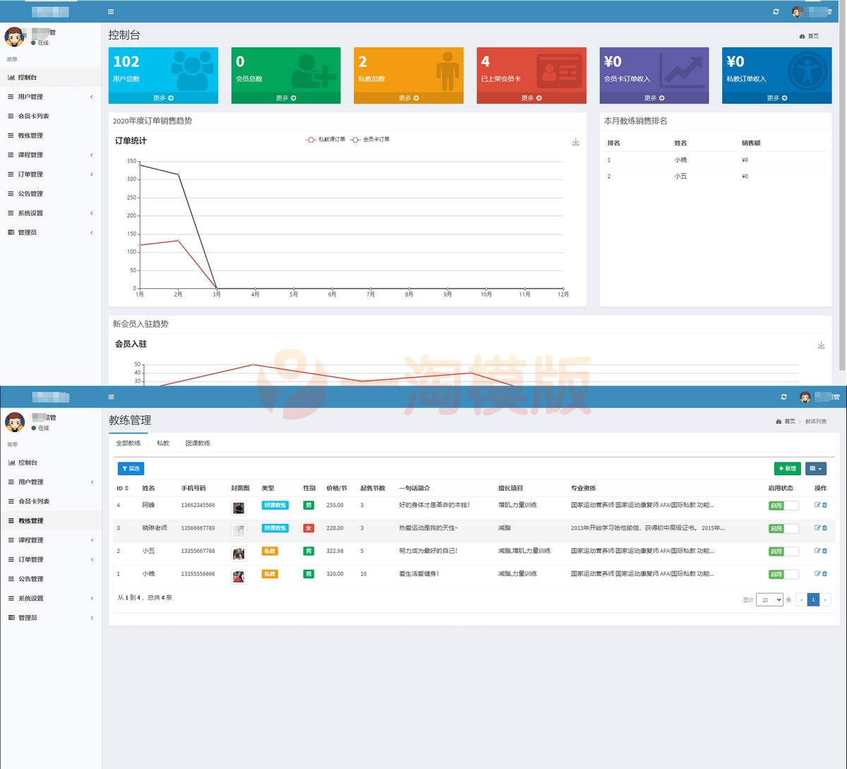 图片[3]-独立带后台版健身类小程序前后端源码-万源库